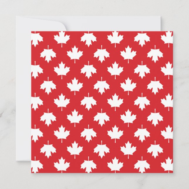 Canada Day Maple Leaf Invitation (Front)