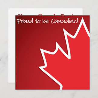 Canada Day Maple Leaf Invitation