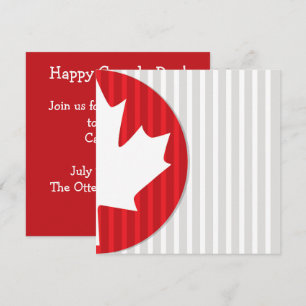 Canada Day Maple Leaf Invitation