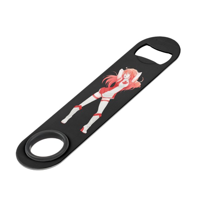 Canada Day maple leaf red & white flag anime manga (Front Angled)