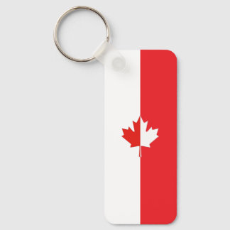 Canada Day Maple Leaf Red & White Key Ring