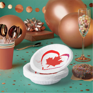 Canada Day Paper Bowls Plate