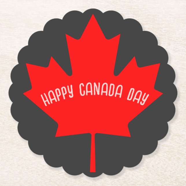 Canada Day  Paper Coaster (Front)