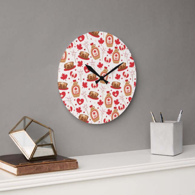 Canada Day Party Wall Clock (Office)
