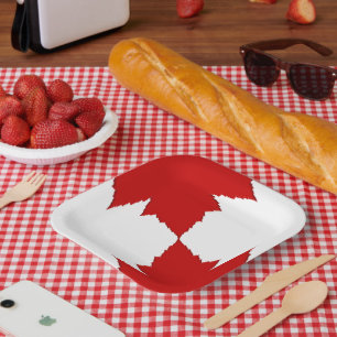 Canada Day Plates Canada Maple Leaf Paper Plates
