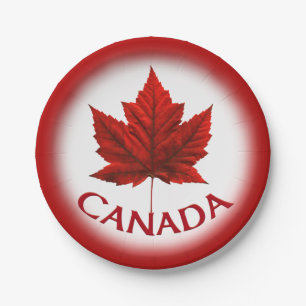 Canada Day Plates Festive Canada Flag Paper Plates