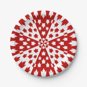 Canada Day Plates Festive Canada Flag Paper Plates
