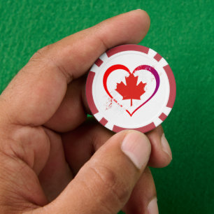 Canada Day Poker Chips