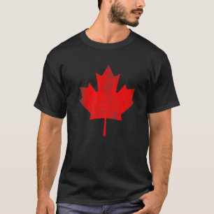 Canada Day Pride Gift Canadian Maple Leaf Flag Ret T-Shirt