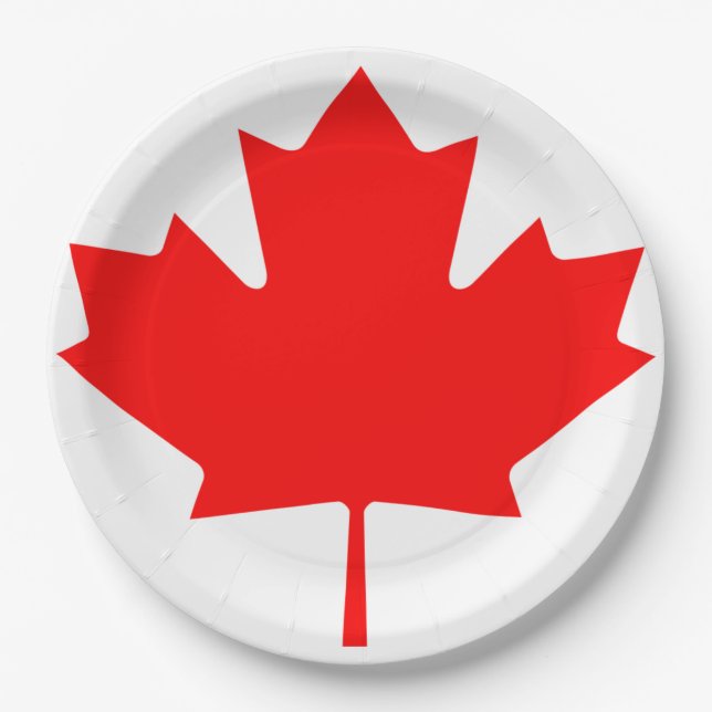 Canada Day Pride set of 8 paper plates (Front)