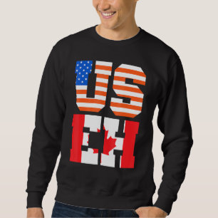 Canada Day Usa Canadian Citizen America Flag Canad Sweatshirt