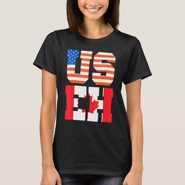 Canada Day Usa Canadian Citizen America Flag Canad T-Shirt (Front)
