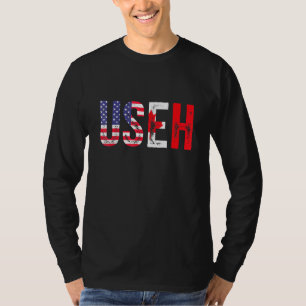 Canada Day Useh Canadian Us Canada Flag Maple Leaf T-Shirt