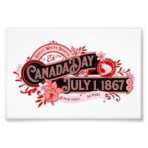 Canada Day Vintage Signage Photo Print