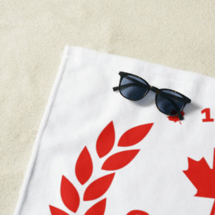 Canada Day Wreath Beach Towel