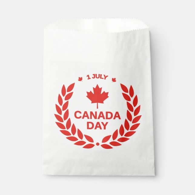 Canada Day Wreath Favour Bags (Front)