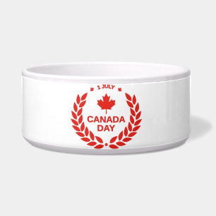 Canada Day Wreath Pet Bowl