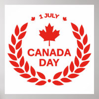 Canada Day Wreath Poster