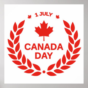 Canada Day Wreath Poster