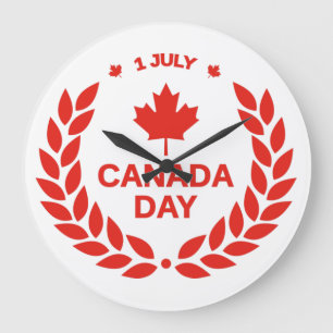 Canada Day Wreath Wall Clock