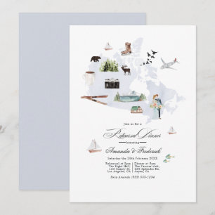 Canada Destination Wedding Rehearsal Dinner Invitation