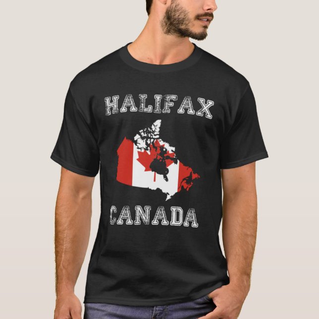 Canada Distressed Flag Halifax Pride T-Shirt (Front)
