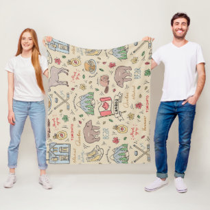 Canada Doodles Fleece Blanket