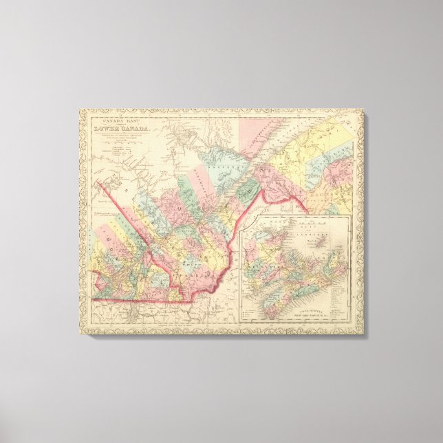 Canada East Lower Region Canvas Print (Front)