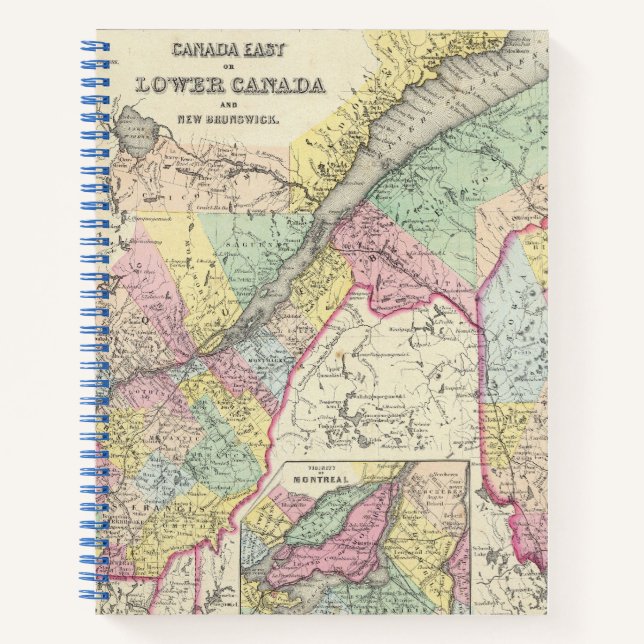 Canada East Or Lower Canada And New Brunswick Notebook (Front)