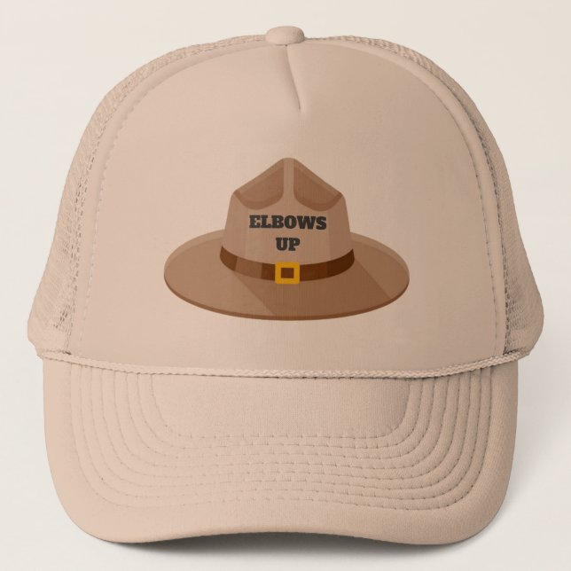 Canada, Elbows Up,  Trucker Hat (Front)