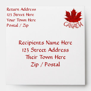 Canada Envelopes Personalised Canada Flag Envelope