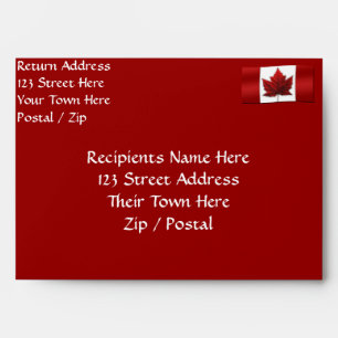 Canada Envelopes Personalised Canada Flag Envelope