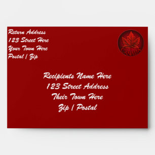 Canada Envelopes Personalised Canada Flag Envelope