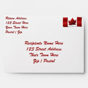 Canada Envelopes Personalised Canada Flag Envelope