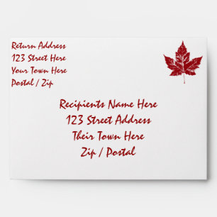 Canada Envelopes Personalised Cool Canada Envelope
