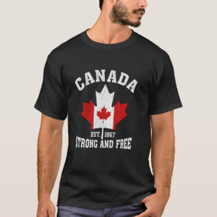 Canada Est 1867 Proud Canadian Vintage Maple Leaf T-Shirt