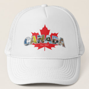 "Canada Est. 1867" With Maple Leaf Graphic Trucker Hat