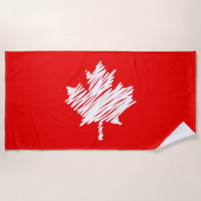 Canada Established 1867 150 Years Style Design Beach Towel (Front)