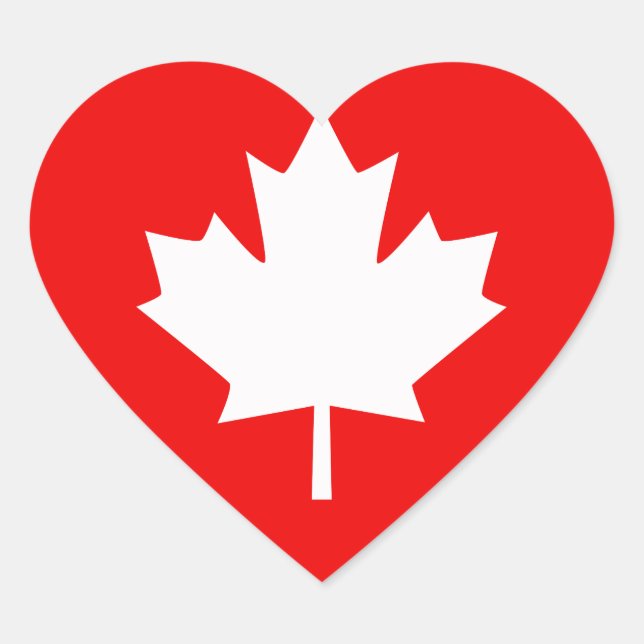 Canada Established 1867 150 Years Style Heart Sticker (Front)