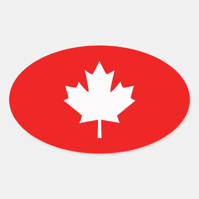 Canada Established 1867 150 Years Style Oval Sticker (Front)