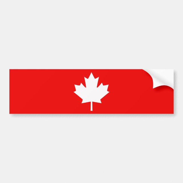 Canada Established 1867 Anniversary 150 Years Bumper Sticker (Front)