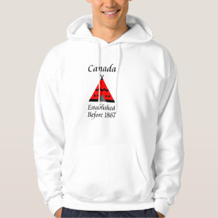 Canada Established Before 1867 Red Teepee Colour Hoodie