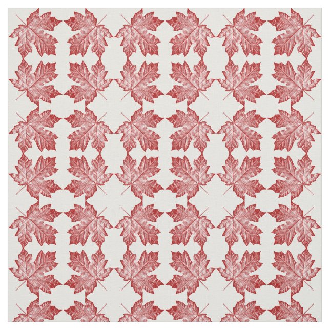 Canada Fabric Canada Flag Fabric Customised Fabric (Swatch)