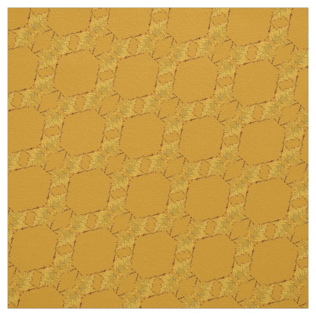 Canada Fabric Maple Leaf Fabric Yellow Fabric (Swatch)