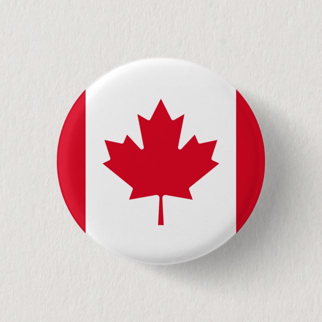 Canada Flag 3 Cm Round Badge (Front)