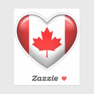 Canada Flag   3D Heart Icon