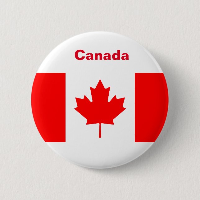 Canada Flag 6 Cm Round Badge (Front)