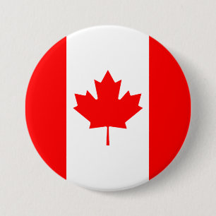 Canada flag 7.5 cm round badge
