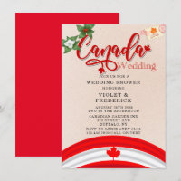 Canada Flag and Florals Wedding Shower