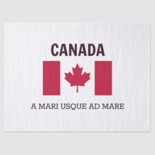 Canada Flag and Motto Tissue Paper